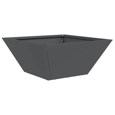 Vidaxl pot de fleur de jardin anthracite 35 x 35 x 15 cm acier laminé à froid