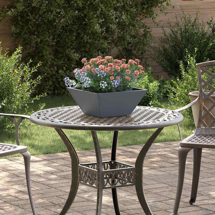 Vidaxl pot de fleur de jardin 5 pcs anthracite 35 x 35 x 15 cm acier laminé à froid