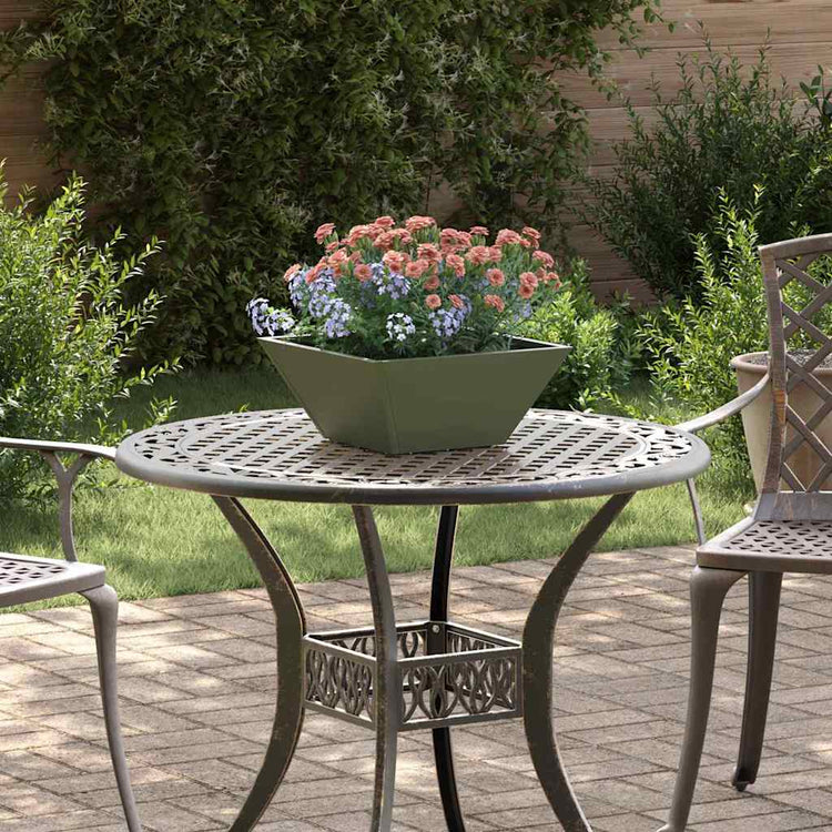 Vidaxl pot de fleur de jardin 5 pcs vert olive 35 x 35 x 15 cm