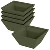 Vidaxl pot de fleur de jardin 5 pcs vert olive 35 x 35 x 15 cm