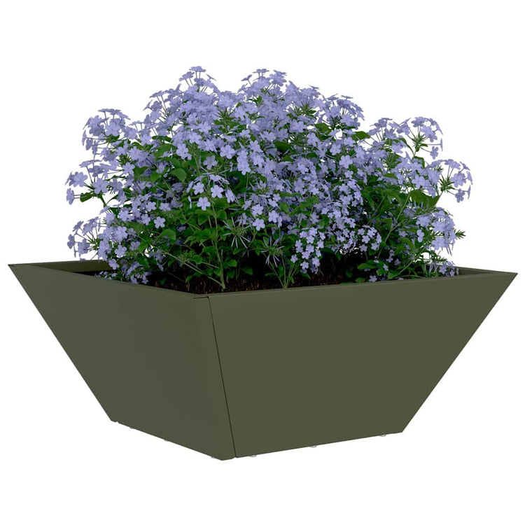 Vidaxl pot de fleur de jardin 5 pcs vert olive 35 x 35 x 15 cm