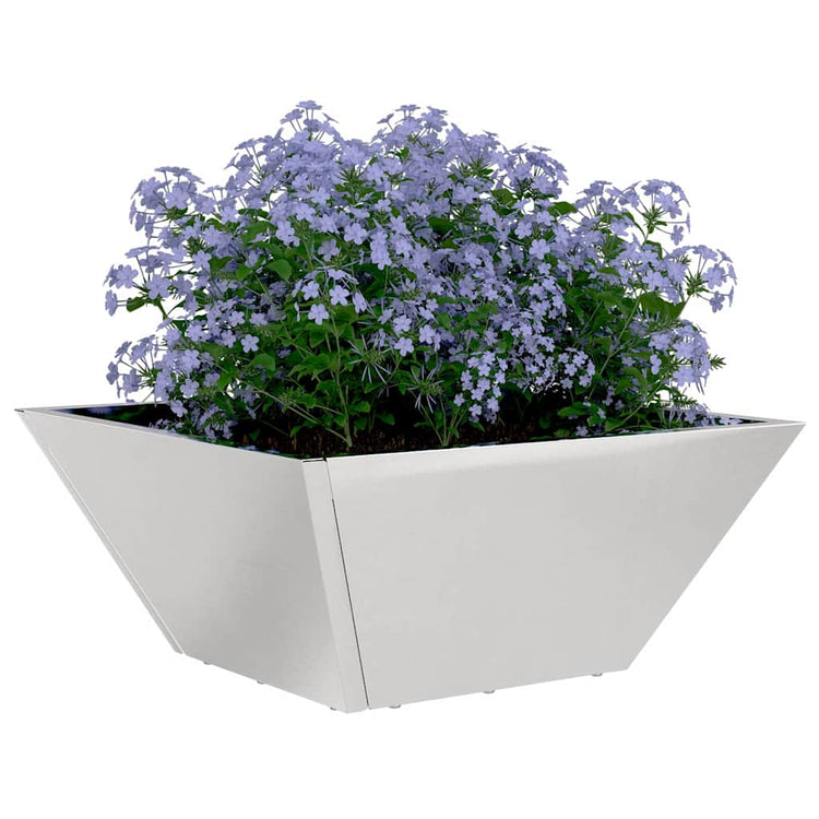 VidaXL pot de fleur de jardin 5 pcs argent 35 x 35 x 15 cm acier inoxydable