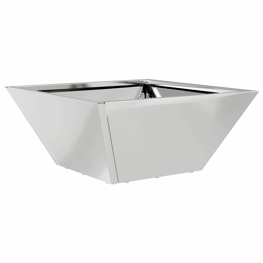 Vidaxl pot de fleur de jardin argent 35 x 35 x 15 cm acier galvanisé