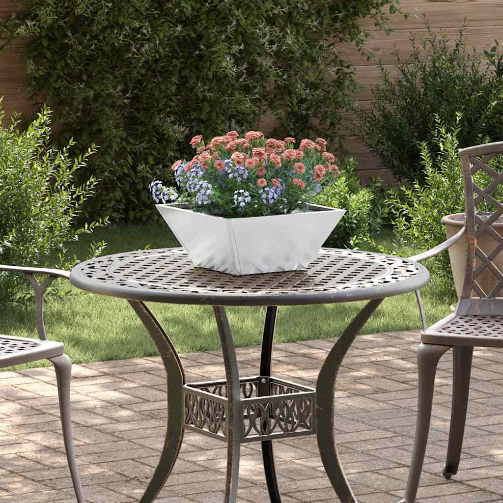 Vidaxl pot de fleur de jardin 5 pcs argent 35 x 35 x 15 cm acier galvanisé
