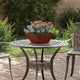 Vidaxl pot de fleur de jardin rouillé 35 x 35 x 15 cm acier corten