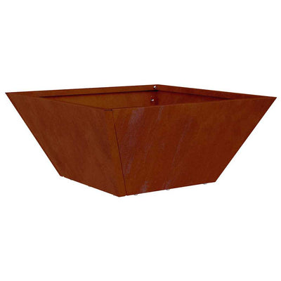 Vidaxl pot de fleur de jardin rouillé 35 x 35 x 15 cm acier corten