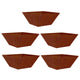 Vidaxl pot de fleur de jardin 5 pcs rouillé 35 x 35 x 15 cm acier corten