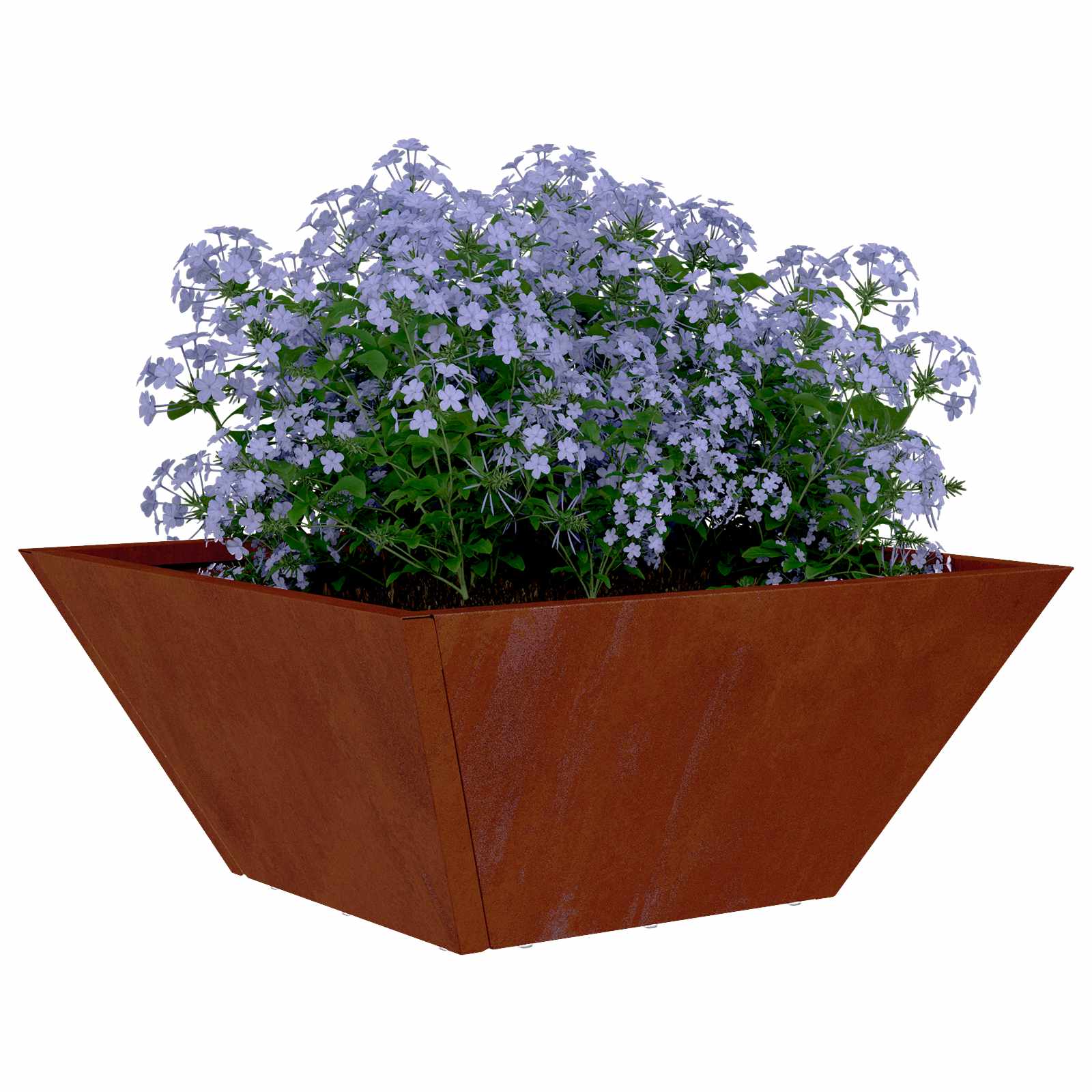 Vidaxl pot de fleur de jardin 5 pcs rouillé 35 x 35 x 15 cm acier corten