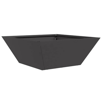 Vidaxl pot de fleur de jardin noir 40 x 40 x 15 cm acier laminé à froid