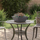 Vidaxxl pot de fleur de jardin 5 pcs noir 40 x 40 x 15 cm acier laminé à froid