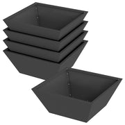 Vidaxxl pot de fleur de jardin 5 pcs noir 40 x 40 x 15 cm acier laminé à froid - afbeelding 2