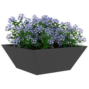 Vidaxxl pot de fleur de jardin 5 pcs noir 40 x 40 x 15 cm acier laminé à froid - afbeelding 3
