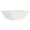 Vidaxl pot de fleur de jardin blanc 40 x 40 x 15 cm acier laminé à froid