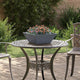 Vidaxl pot de fleur de jardin anthracite 40 x 40 x 15 cm acier laminé à froid
