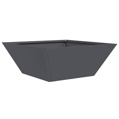 Vidaxl pot de fleur de jardin anthracite 40 x 40 x 15 cm acier laminé à froid