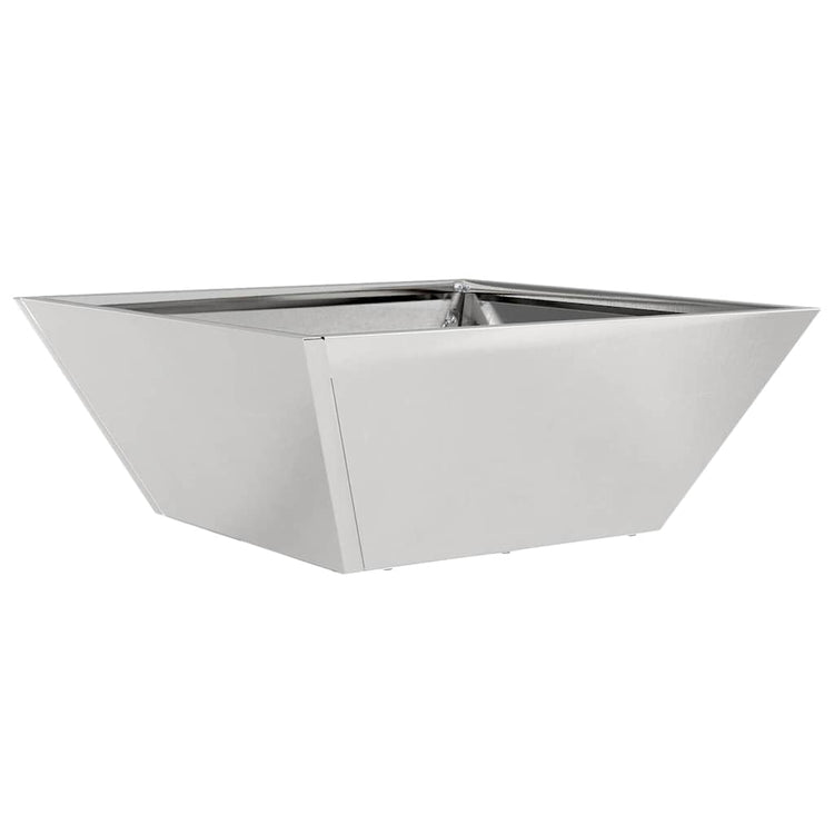 VidaXL pot de fleur de jardin argent 40 x 40 x 15 cm acier inoxydable