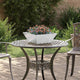 VidaXL pot de fleur de jardin 5 pcs argent 40 x 40 x 15 cm acier inoxydable