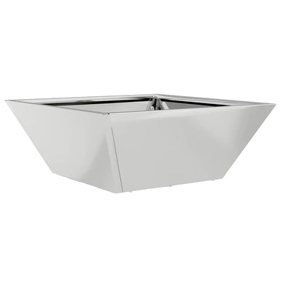 Vidaxl pot de fleur de jardin argent 40 x 40 x 15 cm en acier galvanisé