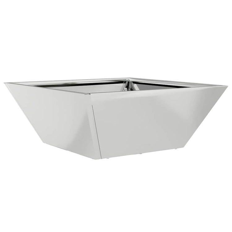 Vidaxl pot de fleur de jardin argent 40 x 40 x 15 cm en acier galvanisé