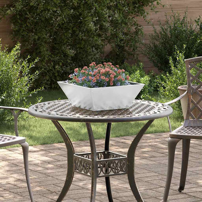 Vidaxl pot de fleur de jardin 5 pcs argent 40 x 40 x 15 cm acier galvanisé