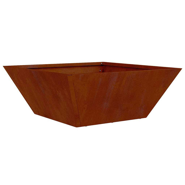 Vidaxl pot de fleur de jardin rouillé 40 x 40 x 15 cm acier corten