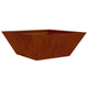Vidaxl pot de fleur de jardin rouillé 40 x 40 x 15 cm acier corten