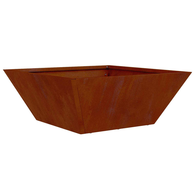 Vidaxl pot de fleur de jardin rouillé 40 x 40 x 15 cm acier corten