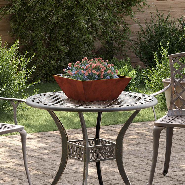 Vidaxl pot de fleur de jardin 5 pcs rouillé 40 x 40 x 15 cm acier corten