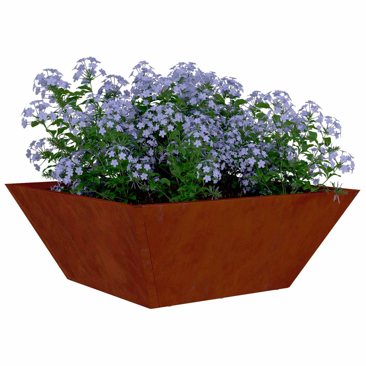 Vidaxl pot de fleur de jardin 5 pcs rouillé 40 x 40 x 15 cm acier corten