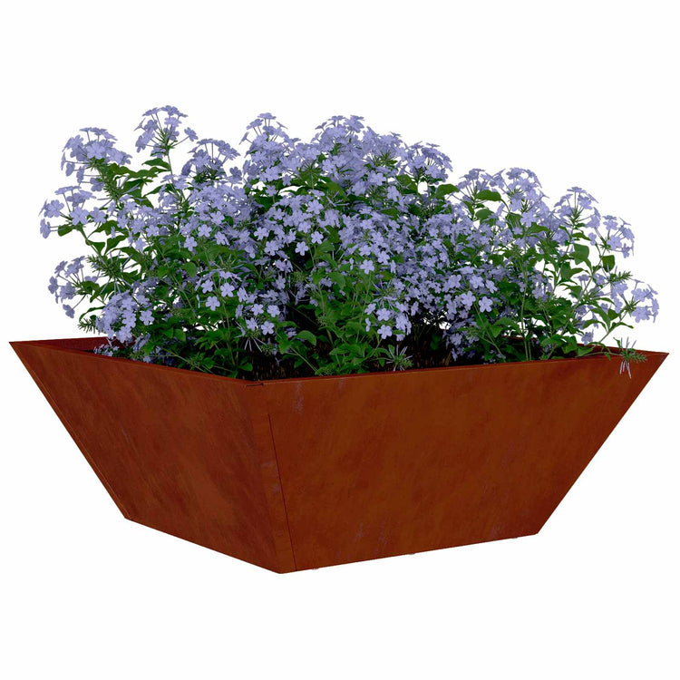 Vidaxl pot de fleur de jardin 5 pcs rouillé 40 x 40 x 15 cm acier corten