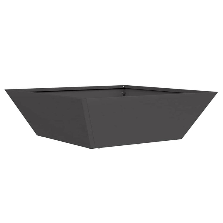 Vidaxl pot de fleur de jardin noir 50 x 50 x 15 cm acier laminé à froid
