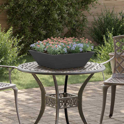 Vidaxxl pot de fleur de jardin 5 pcs noir 50 x 50 x 15 cm acier laminé à froid