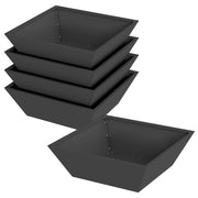 Vidaxxl pot de fleur de jardin 5 pcs noir 50 x 50 x 15 cm acier laminé à froid - afbeelding 2