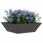 Vidaxxl pot de fleur de jardin 5 pcs noir 50 x 50 x 15 cm acier laminé à froid - afbeelding 3