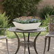 Vidaxl pot de fleur de jardin blanc 50 x 50 x 15 cm acier laminé à froid