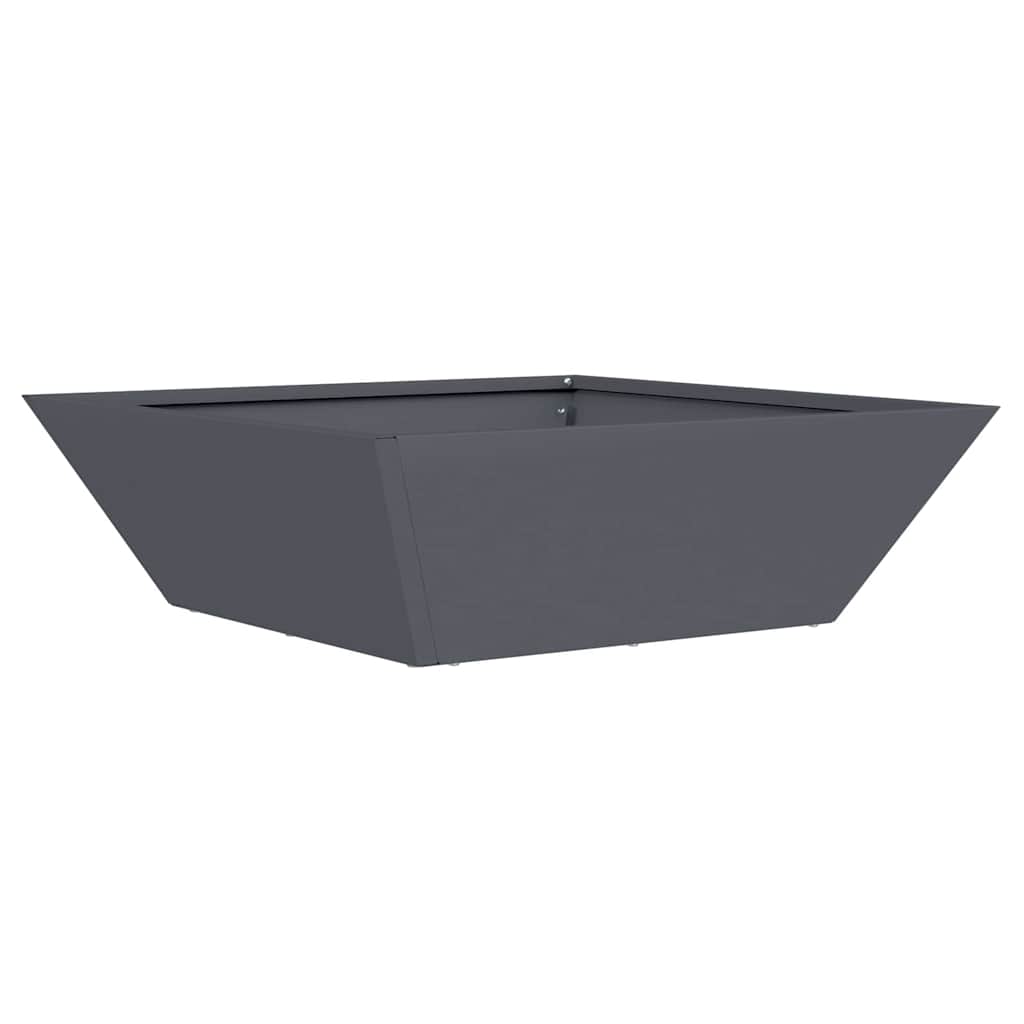 Vidaxl pot de fleur de jardin anthracite 50 x 50 x 15 cm acier laminé à froid