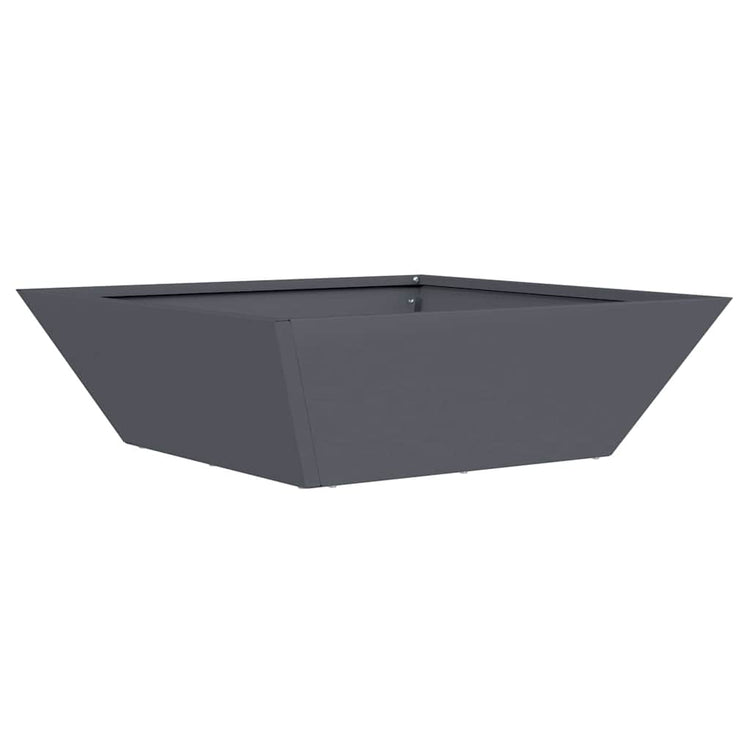 Vidaxl pot de fleur de jardin anthracite 50 x 50 x 15 cm acier laminé à froid