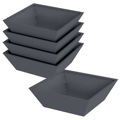 Vidaxl pot de fleur de jardin 5 pcs anthracite 50 x 50 x 15 cm acier laminé à froid