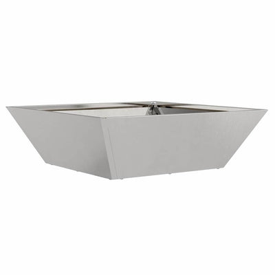 VidaXL pot de fleur de jardin argent 50 x 50 x 15 cm acier inoxydable