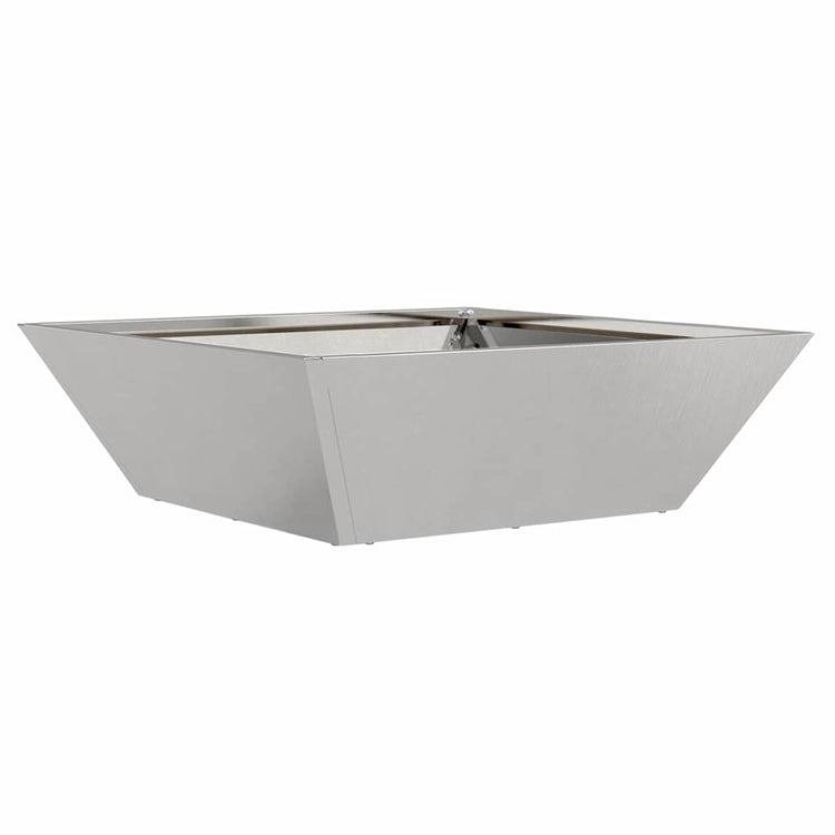 VidaXL pot de fleur de jardin argent 50 x 50 x 15 cm acier inoxydable