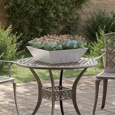 VidaXL pot de fleur de jardin 5 pcs argent 50 x 50 x 15 cm acier inoxydable