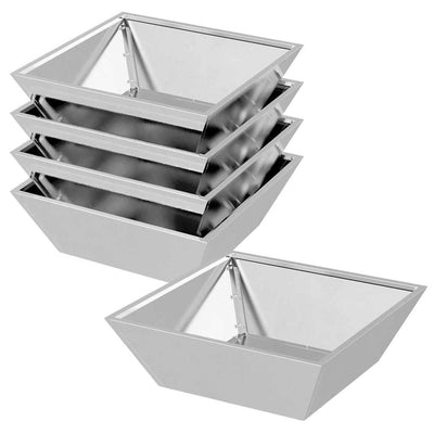 VidaXL pot de fleur de jardin 5 pcs argent 50 x 50 x 15 cm acier inoxydable