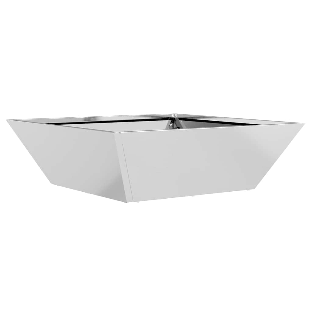 Vidaxl pot de fleur de jardin argent 50 x 50 x 15 cm en acier galvanisé