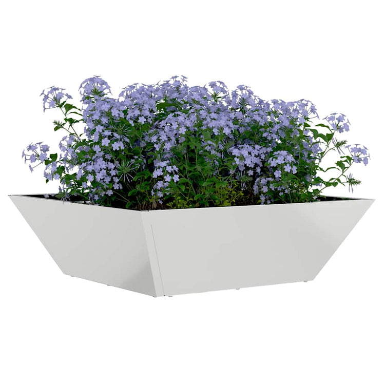Vidaxl pot de fleur de jardin argent 50 x 50 x 15 cm en acier galvanisé