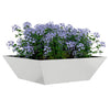 Vidaxl pot de fleur de jardin 5 pcs argent 50 x 50 x 15 cm acier galvanisé