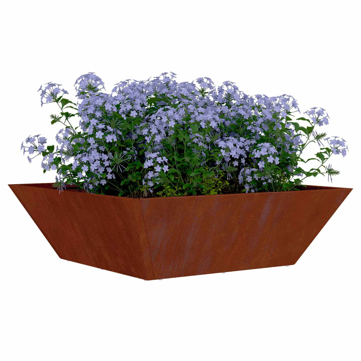 Vidaxl pot de fleur de jardin rouillé 50 x 50 x 15 cm acier corten