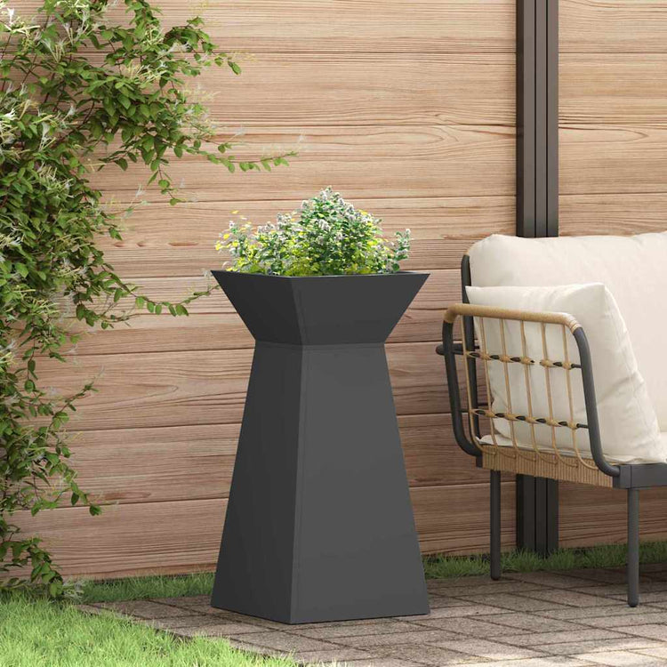 Jardinière pilier Vidaxx noir 35 x 35 x 73 cm