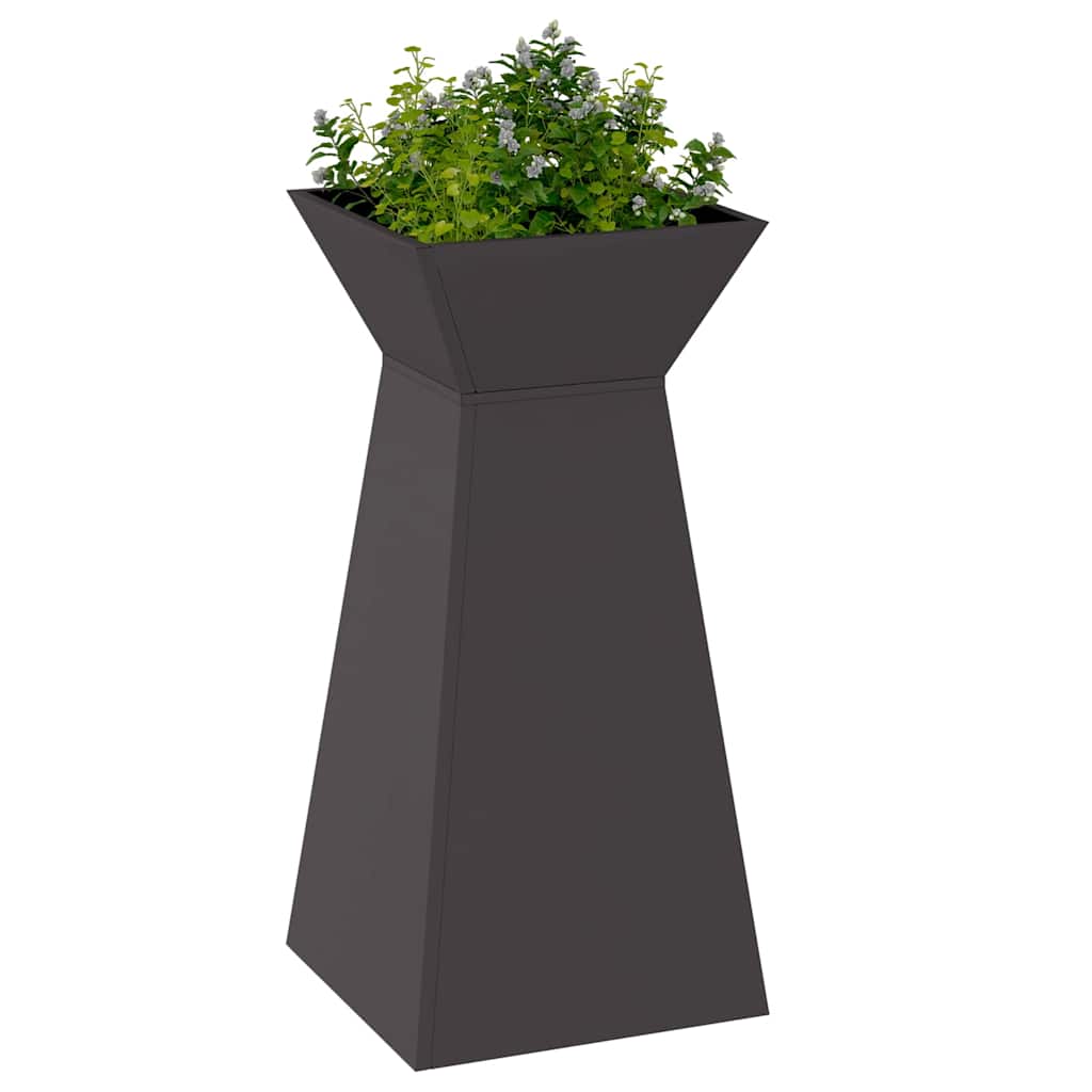 Jardinière pilier Vidaxx noir 35 x 35 x 73 cm