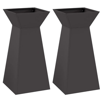 VidaXL jardinière pilier 2 pcs noir 35 x 35 x 73 cm
