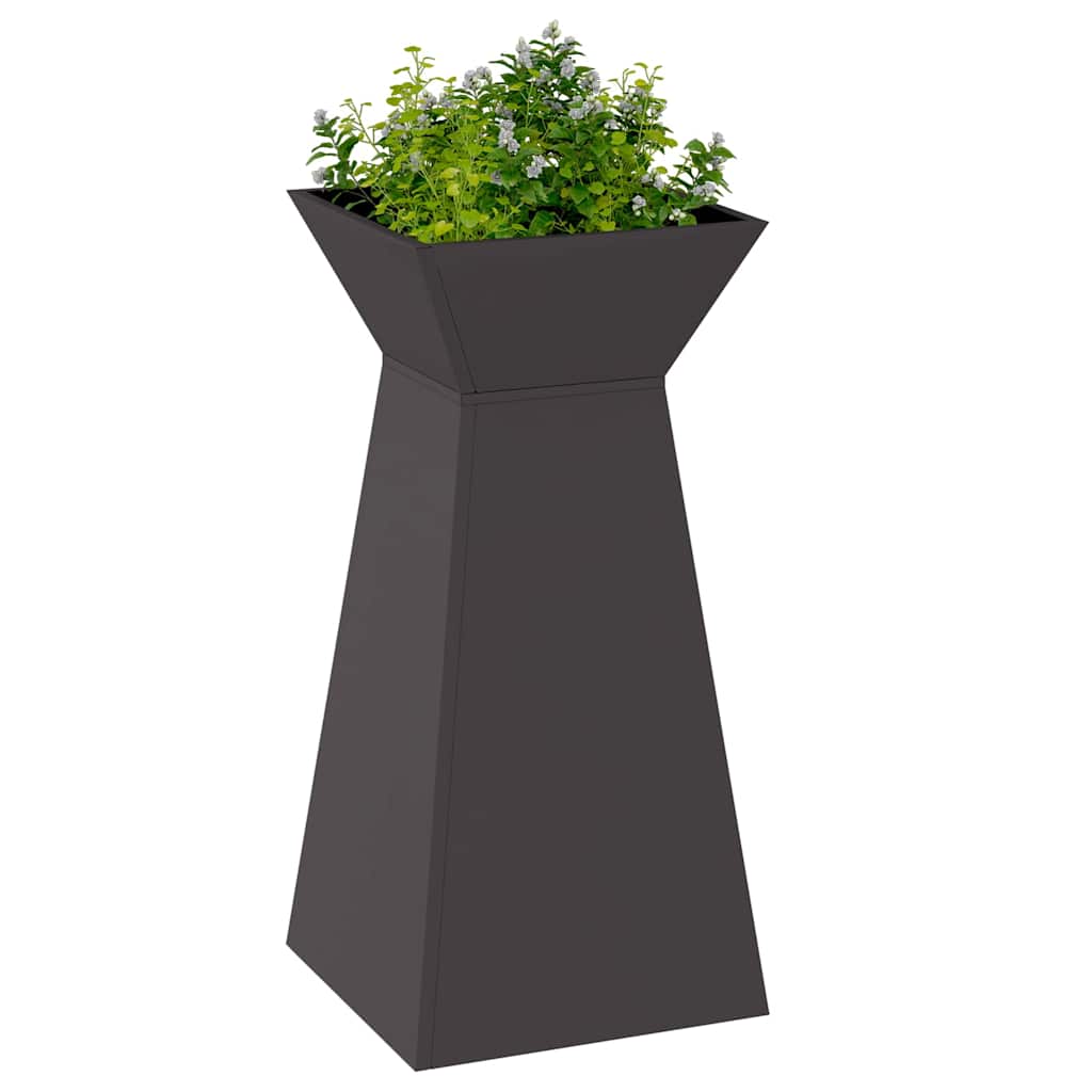 VidaXL jardinière pilier 2 pcs noir 35 x 35 x 73 cm